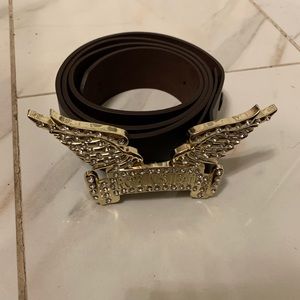 Robins Jeans Mens Logo Belt Buckle Belt 